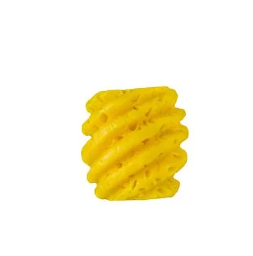 Isolated hand made soap in the shape of fruit pineapple on white background 스톡 사진
