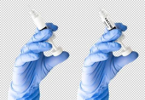 Isolated hand with syringe Stock Photos