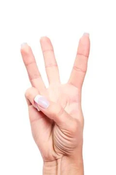Isolated hand on a white background Stock Photos