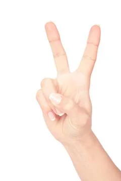 Isolated hand on a white background Foto stock