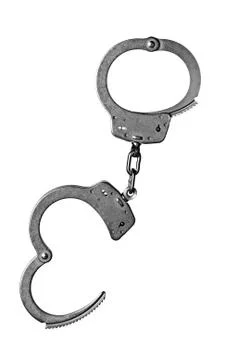 Isolated handcuffs Stock Photos