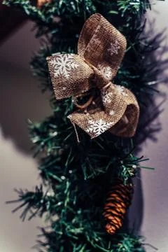 Isolated Handmade Christmas and New Year Decorations Stockfoto's