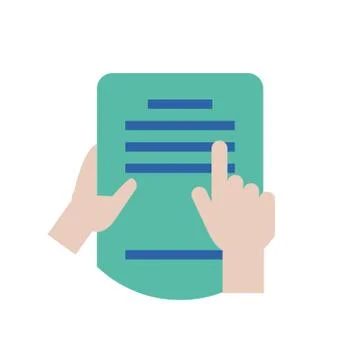 Isolated hands holding data document vector design Stock Illustration