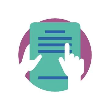 Isolated hands holding data document vector design Stock Illustration