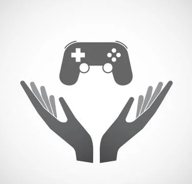 Isolated hands offering  a game pad Stock Illustration