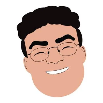 Isolated happy avatar Stock Illustration