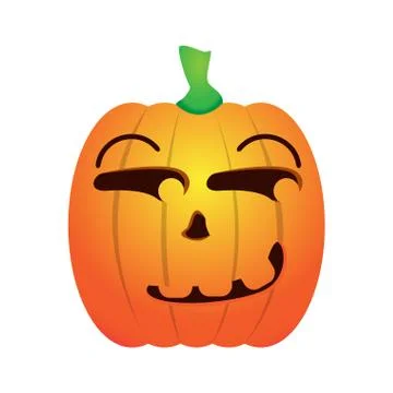 Isolated happy jack-o-lantern Stock Illustration