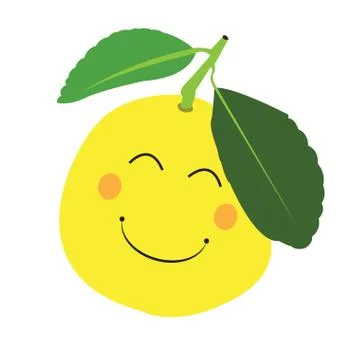 Isolated happy orange Stock Illustration