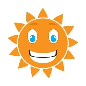 Isolated happy sun Stock Illustration