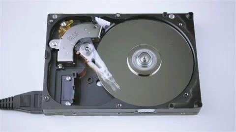 Isolated hard drive from the computer Stock Footage 62379142