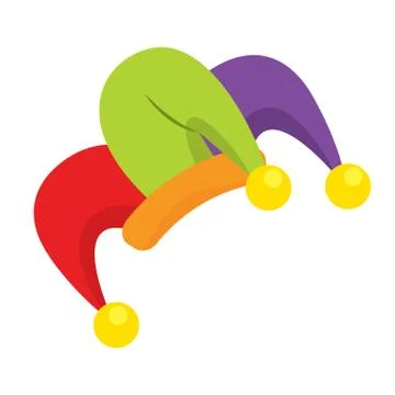 Isolated harlequin hat Stock Illustration