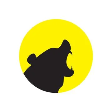 Isolated head bear roar logo design, vector graphic symbol icon illustratio.. Stock Illustration