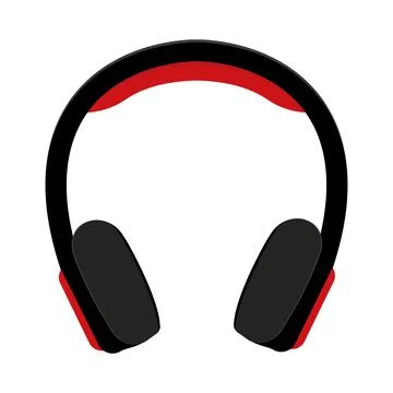 Isolated headphones on a white background, vector illustration Stock Illustration