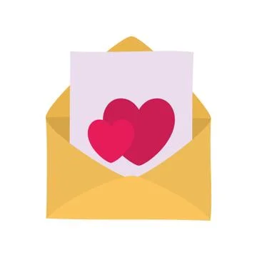 Isolated heart and envelope vector design Stock Illustration