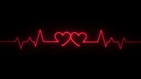 Isolated heart beat icon animation on background. Stock Footage 305301060
