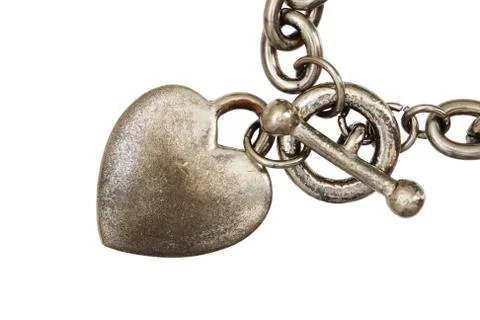 Isolated heart charm macro Stock Photos