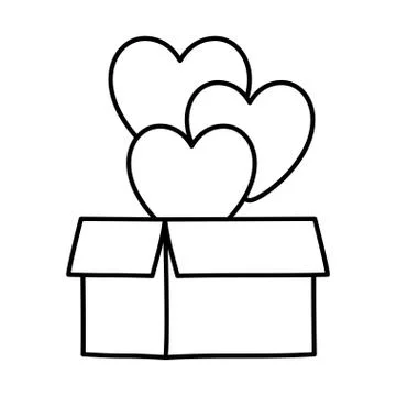 Isolated heart inside box vector design Illustrazione stock