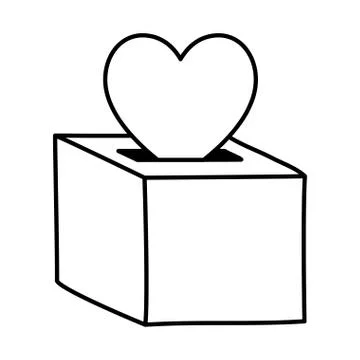 Isolated heart inside box vector design Stock Illustration