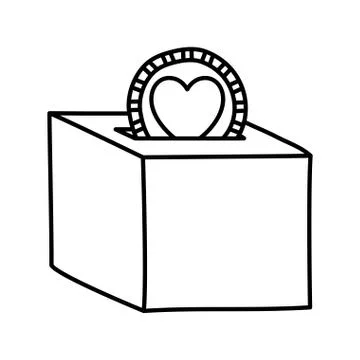 Isolated heart inside box vector design Illustrazione stock