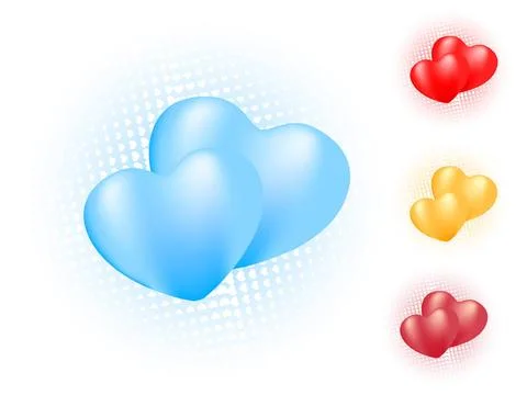 Isolated heart pattern. 3d valentine isolated heart pattern. 3d valentine ... Stock Photos