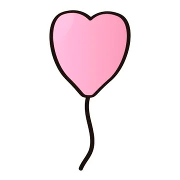 Isolated heart shaped balloon Stock Illustration
