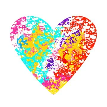 Isolated heart on white. Illustrazione stock