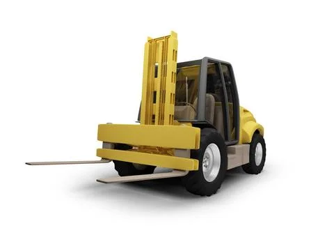 Isolated heavy fork machine on white background isolated heavy fork machin... Stock Photos