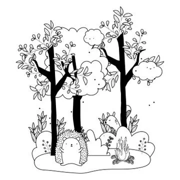 Isolated hedgehog cartoon vector design Stock Illustration