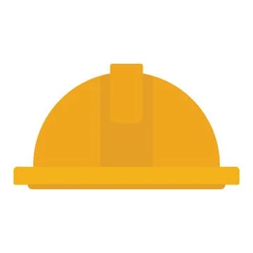 Isolated helmet yellow Stock Illustration