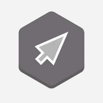 Isolated hexagonal signal with a cursor Stock Illustration