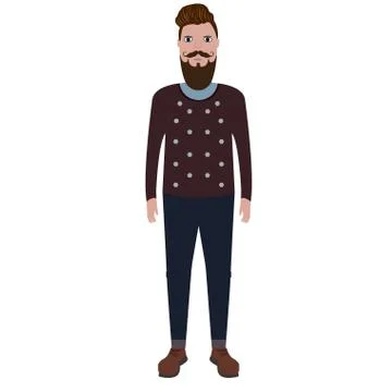 Isolated hipster Illustration