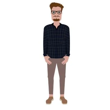 Isolated hipster Stock Illustration