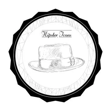 Isolated hipster label Stock Illustration