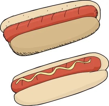 Isolated hog dog Illustrazione stock