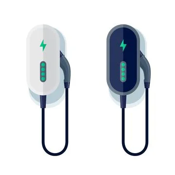Isolated home small wall wallbox charger for electric cars Stock Illustration