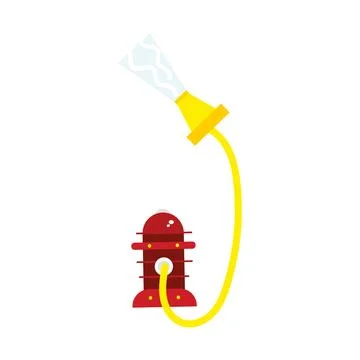Isolated hose connected to a hose pipe Vector Stock Illustration