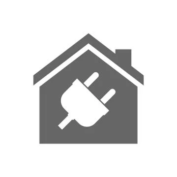 Isolated house with a plug Stock Illustration