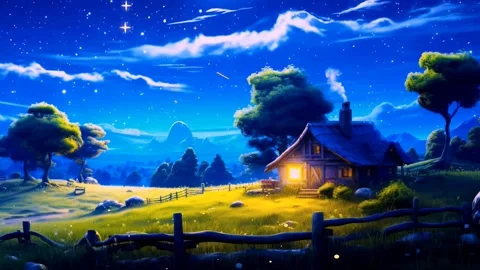 Isolated house in spring Stock Footage 255229777