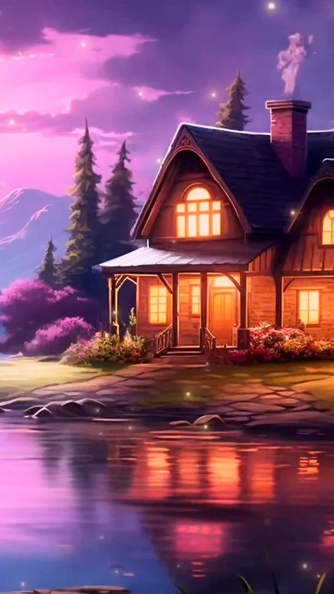 Isolated house in spring Stock Footage 255436862