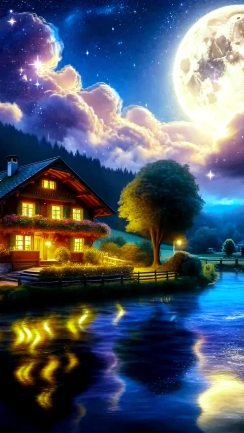 Isolated house in spring Stock Footage 256057141