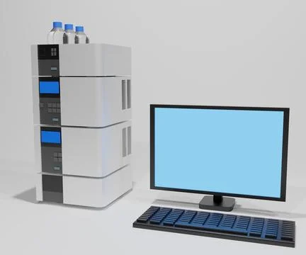 Isolated HPLC or High performance liquid chromatography Stock Illustration