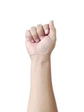 Isolated human hand on white background Stock Photos