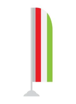 Isolated Hungarian flag Illustrazione stock