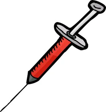 Isolated Hypodermic Needle Syringe Stock Illustration