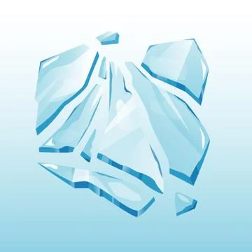 Isolated ice cap snowdrift element vector Stock Illustration