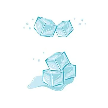 Isolated Ice Cube Vector Illustration Stock Illustration