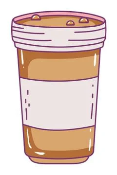 Isolated iced coffee glass vector design Stock Illustration