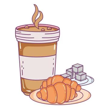 Isolated iced coffee glass vector design Stock Illustration