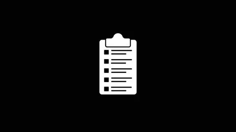 Isolated icon of to-do list appears on a black background. Stock Footage 229655561