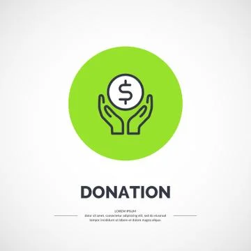 Isolated icon of donations Stock Illustration